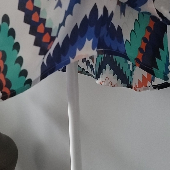 Cato multicolored v-neck chevron tunic - Picture 5 of 8